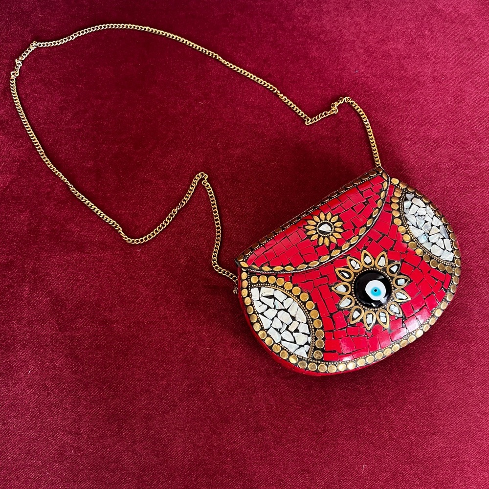 Red Mosaic Women's Bag
